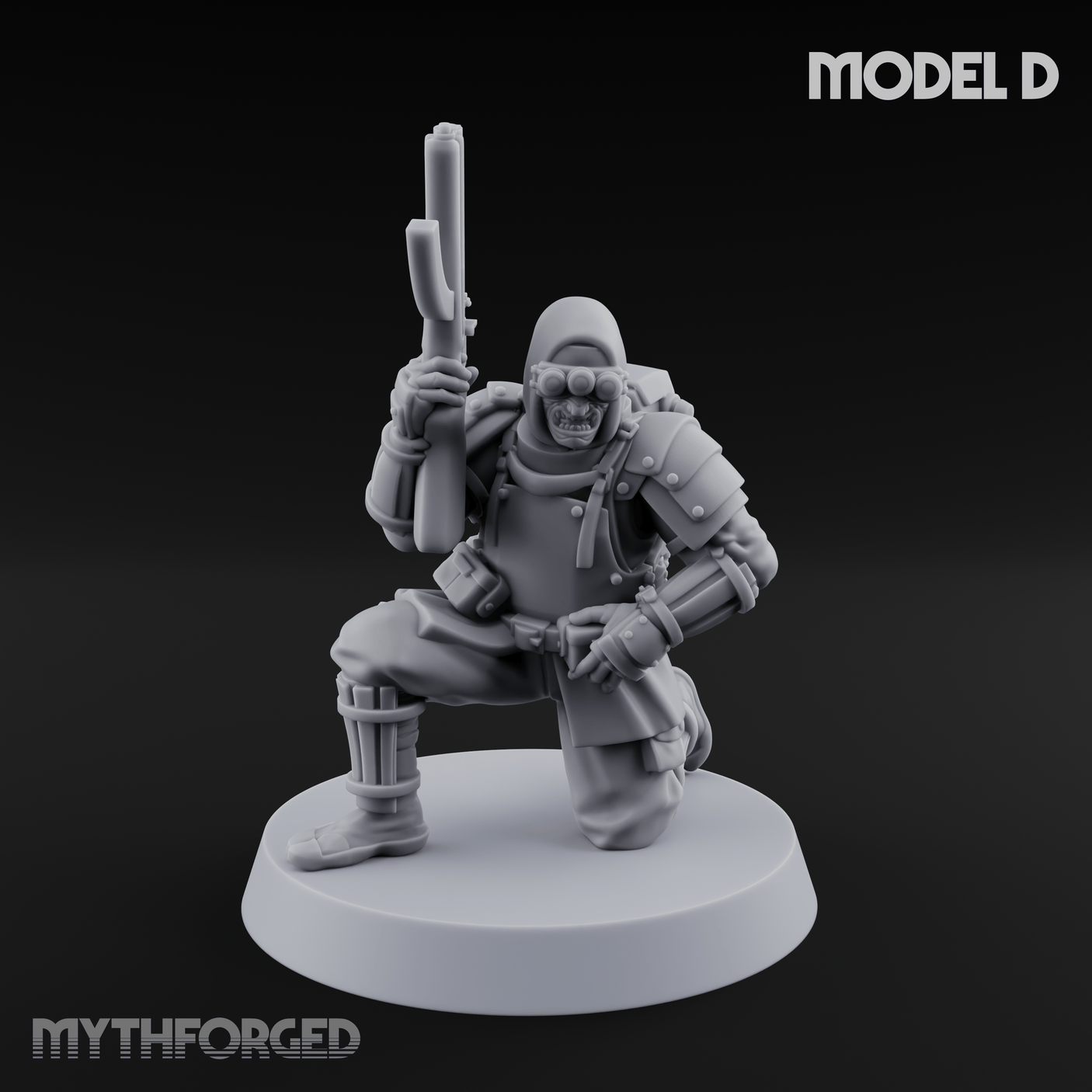 Weird War Japanese Ninja SMG Gunners Miniature for Dungeons and Dragons, Pathfinder or other TTRPGs