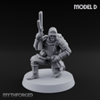 Weird War Japanese Ninja SMG Gunners D Miniature for Dungeons and Dragons, Pathfinder or other TTRPGs