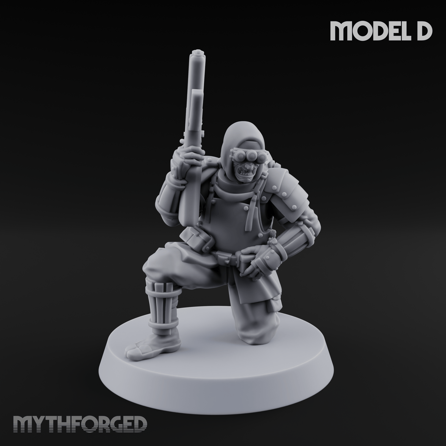 Weird War Japanese Ninja SMG Gunners D Miniature for Dungeons and Dragons, Pathfinder or other TTRPGs