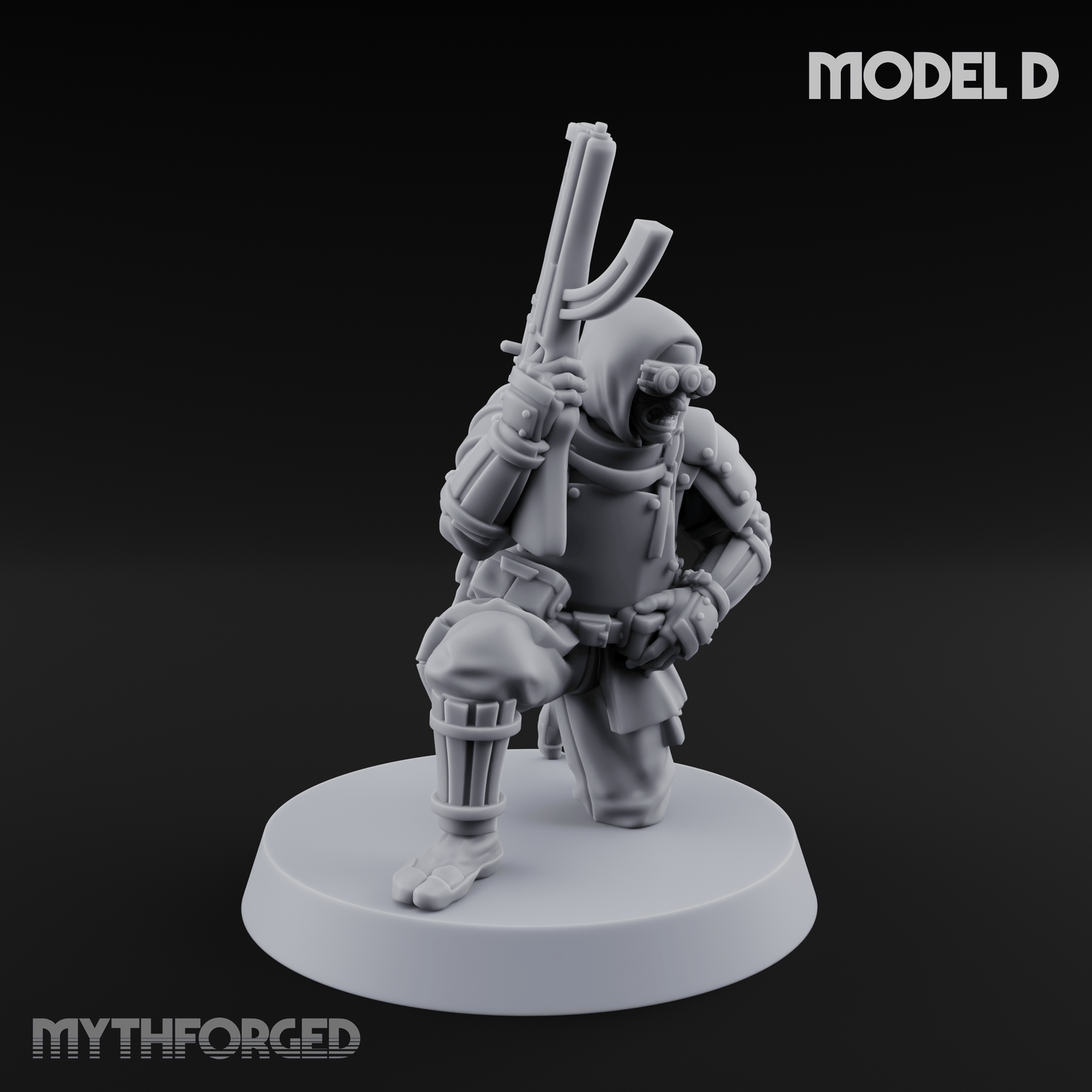 Weird War Japanese Ninja SMG Gunners D Miniature for Dungeons and Dragons, Pathfinder or other TTRPGs