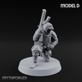 Weird War Japanese Ninja SMG Gunners D Miniature for Dungeons and Dragons, Pathfinder or other TTRPGs
