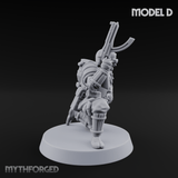 Weird War Japanese Ninja SMG Gunners D Miniature for Dungeons and Dragons, Pathfinder or other TTRPGs