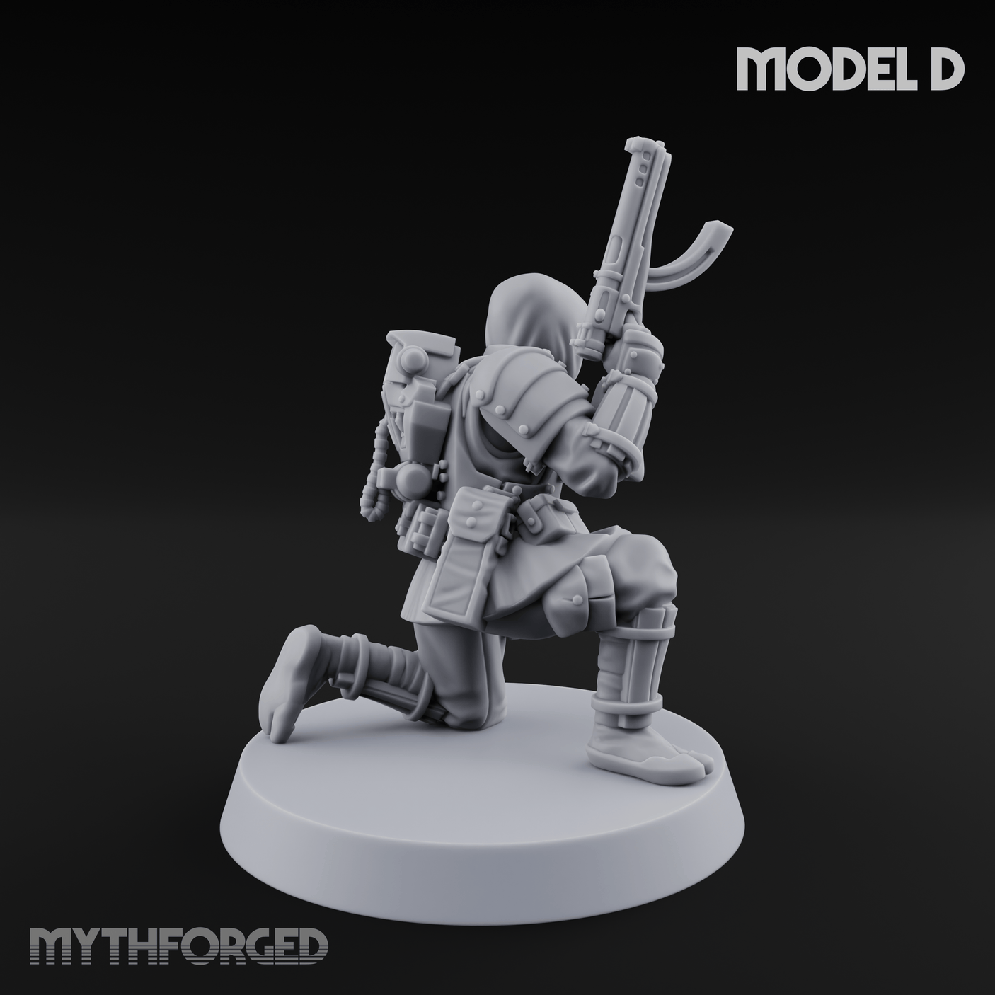 Weird War Japanese Ninja SMG Gunners D Miniature for Dungeons and Dragons, Pathfinder or other TTRPGs