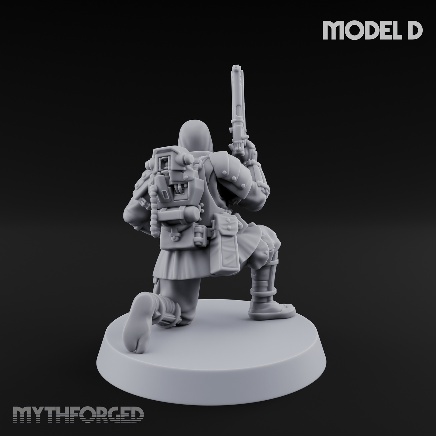 Weird War Japanese Ninja SMG Gunners D Miniature for Dungeons and Dragons, Pathfinder or other TTRPGs