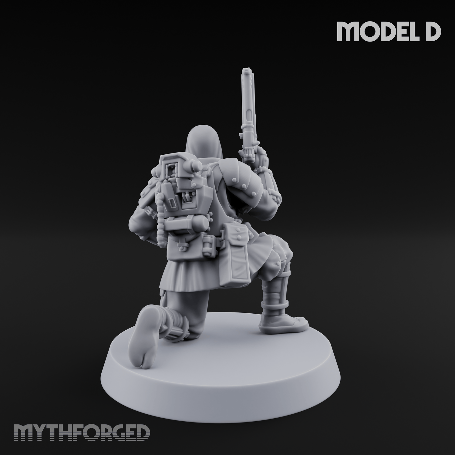 Weird War Japanese Ninja SMG Gunners D Miniature for Dungeons and Dragons, Pathfinder or other TTRPGs
