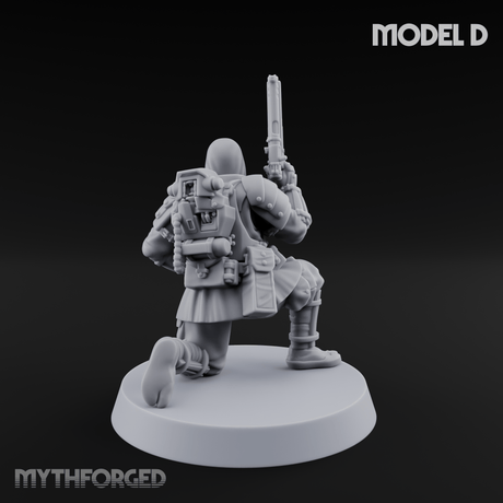 Weird War Japanese Ninja SMG Gunners D Miniature for Dungeons and Dragons, Pathfinder or other TTRPGs