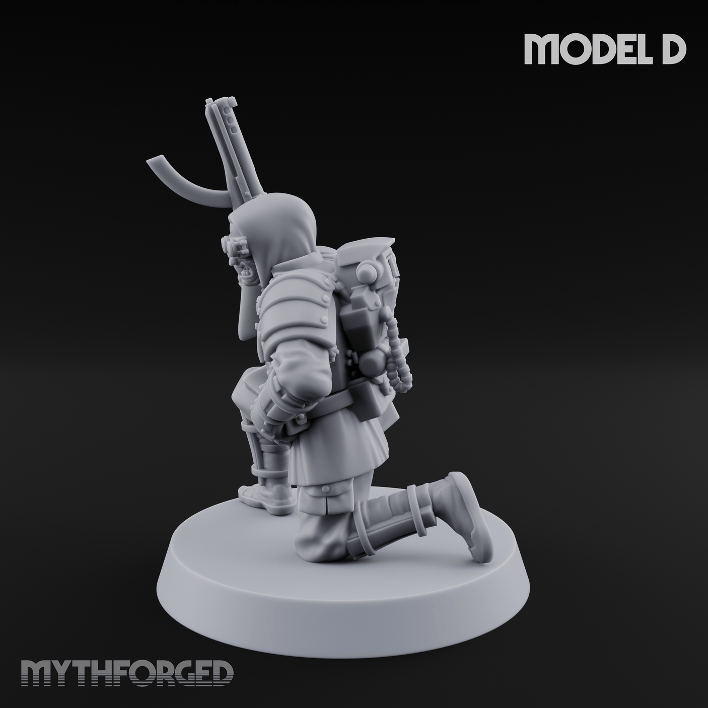 Weird War Japanese Ninja SMG Gunners D Miniature for Dungeons and Dragons, Pathfinder or other TTRPGs