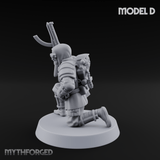 Weird War Japanese Ninja SMG Gunners D Miniature for Dungeons and Dragons, Pathfinder or other TTRPGs