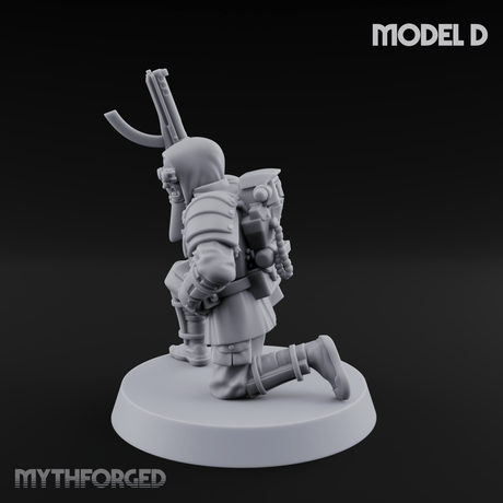 Weird War Japanese Ninja SMG Gunners D Miniature for Dungeons and Dragons, Pathfinder or other TTRPGs