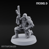 Weird War Japanese Ninja SMG Gunners D Miniature for Dungeons and Dragons, Pathfinder or other TTRPGs