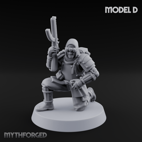 Weird War Japanese Ninja SMG Gunners D Miniature for Dungeons and Dragons, Pathfinder or other TTRPGs