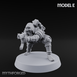 Weird War Japanese Ninja SMG Gunners E Miniature for Dungeons and Dragons, Pathfinder or other TTRPGs