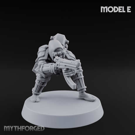 Weird War Japanese Ninja SMG Gunners Miniature for Dungeons and Dragons, Pathfinder or other TTRPGs