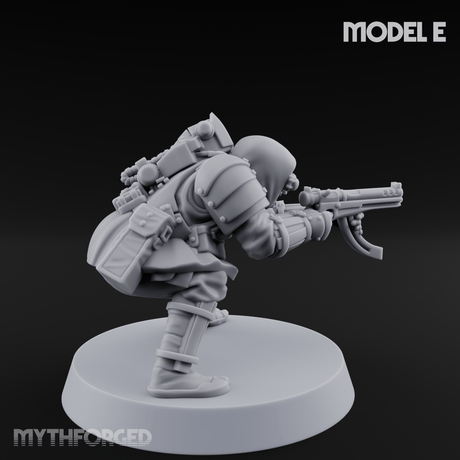 Weird War Japanese Ninja SMG Gunners E Miniature for Dungeons and Dragons, Pathfinder or other TTRPGs