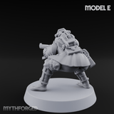Weird War Japanese Ninja SMG Gunners E Miniature for Dungeons and Dragons, Pathfinder or other TTRPGs