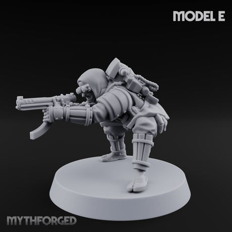 Weird War Japanese Ninja SMG Gunners E Miniature for Dungeons and Dragons, Pathfinder or other TTRPGs