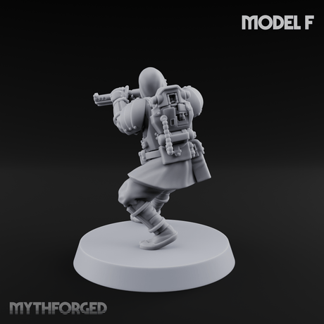 Weird War Japanese Ninja SMG Gunners F Miniature for Dungeons and Dragons, Pathfinder or other TTRPGs