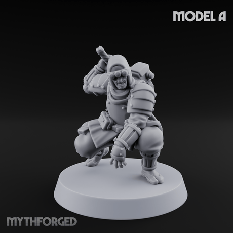Weird War Japanese Ninja Soldiers Miniature for Dungeons and Dragons, Pathfinder or other TTRPGs