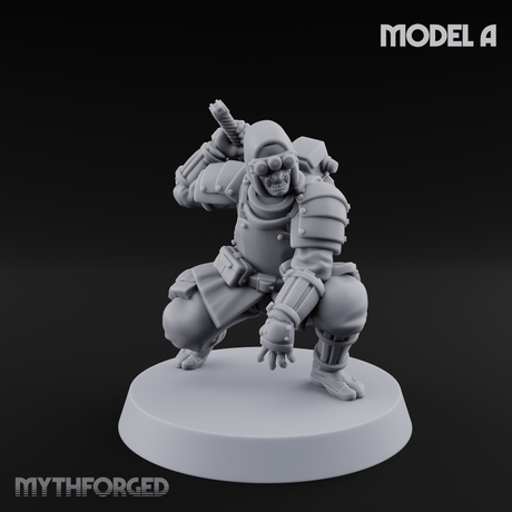 Weird War Japanese Ninja Soldiers A Miniature for Dungeons and Dragons, Pathfinder or other TTRPGs