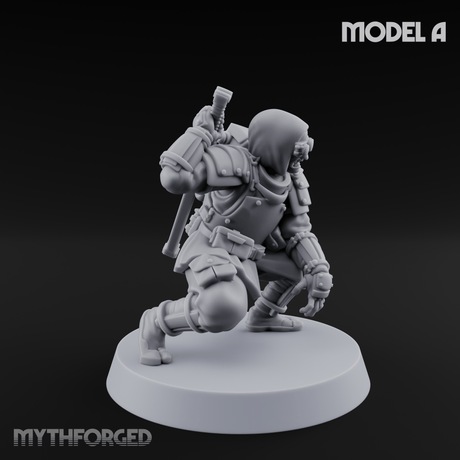 Weird War Japanese Ninja Soldiers A Miniature for Dungeons and Dragons, Pathfinder or other TTRPGs