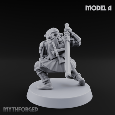 Weird War Japanese Ninja Soldiers A Miniature for Dungeons and Dragons, Pathfinder or other TTRPGs