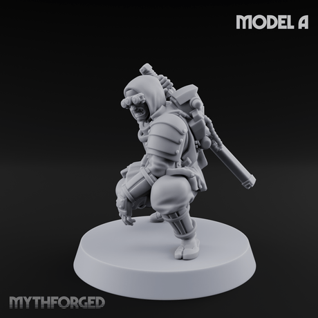 Weird War Japanese Ninja Soldiers A Miniature for Dungeons and Dragons, Pathfinder or other TTRPGs