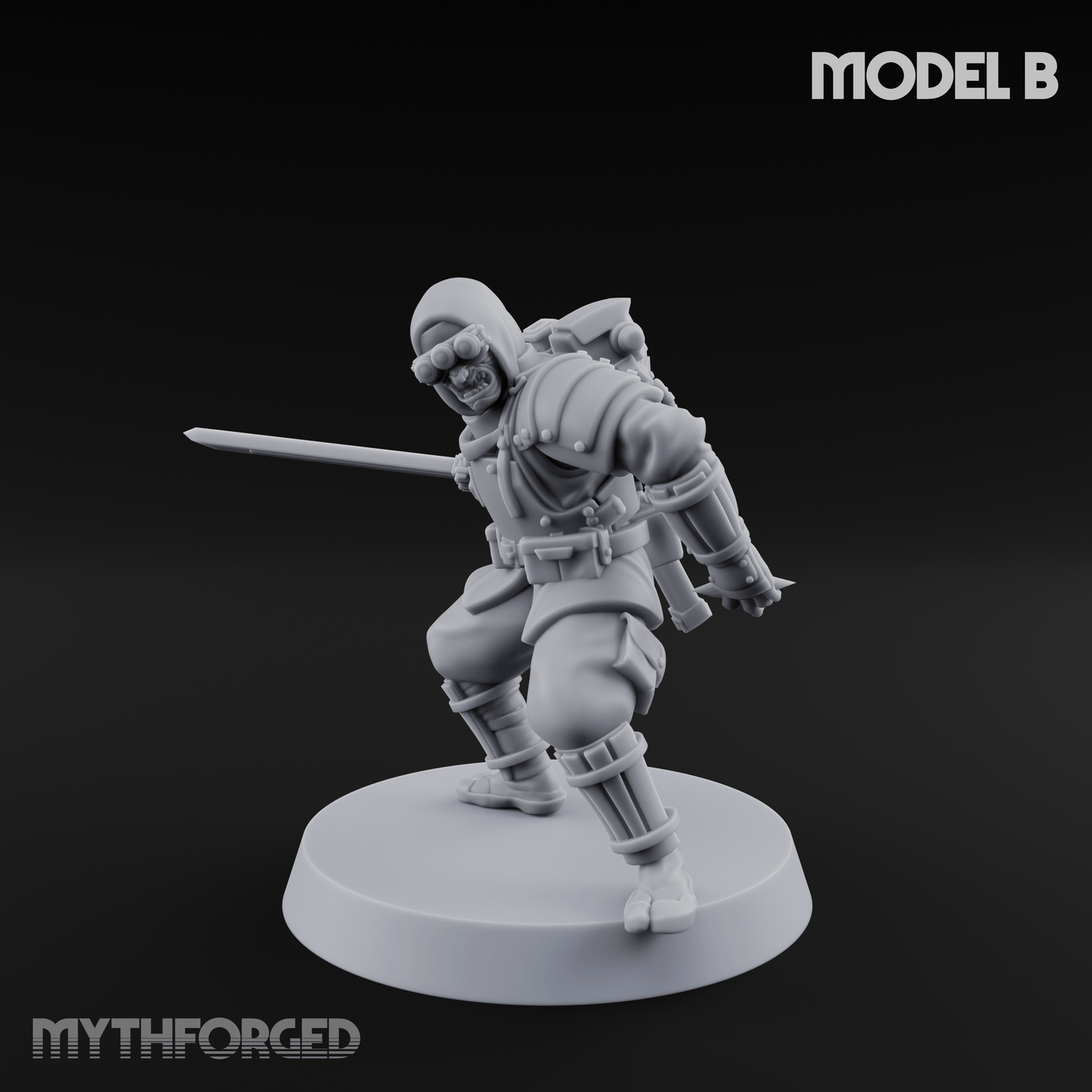 Weird War Japanese Ninja Soldiers B Miniature for Dungeons and Dragons, Pathfinder or other TTRPGs