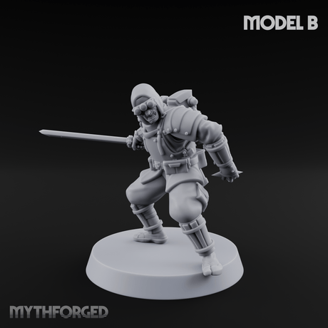 Weird War Japanese Ninja Soldiers B Miniature for Dungeons and Dragons, Pathfinder or other TTRPGs
