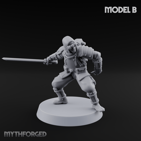 Weird War Japanese Ninja Soldiers Miniature for Dungeons and Dragons, Pathfinder or other TTRPGs