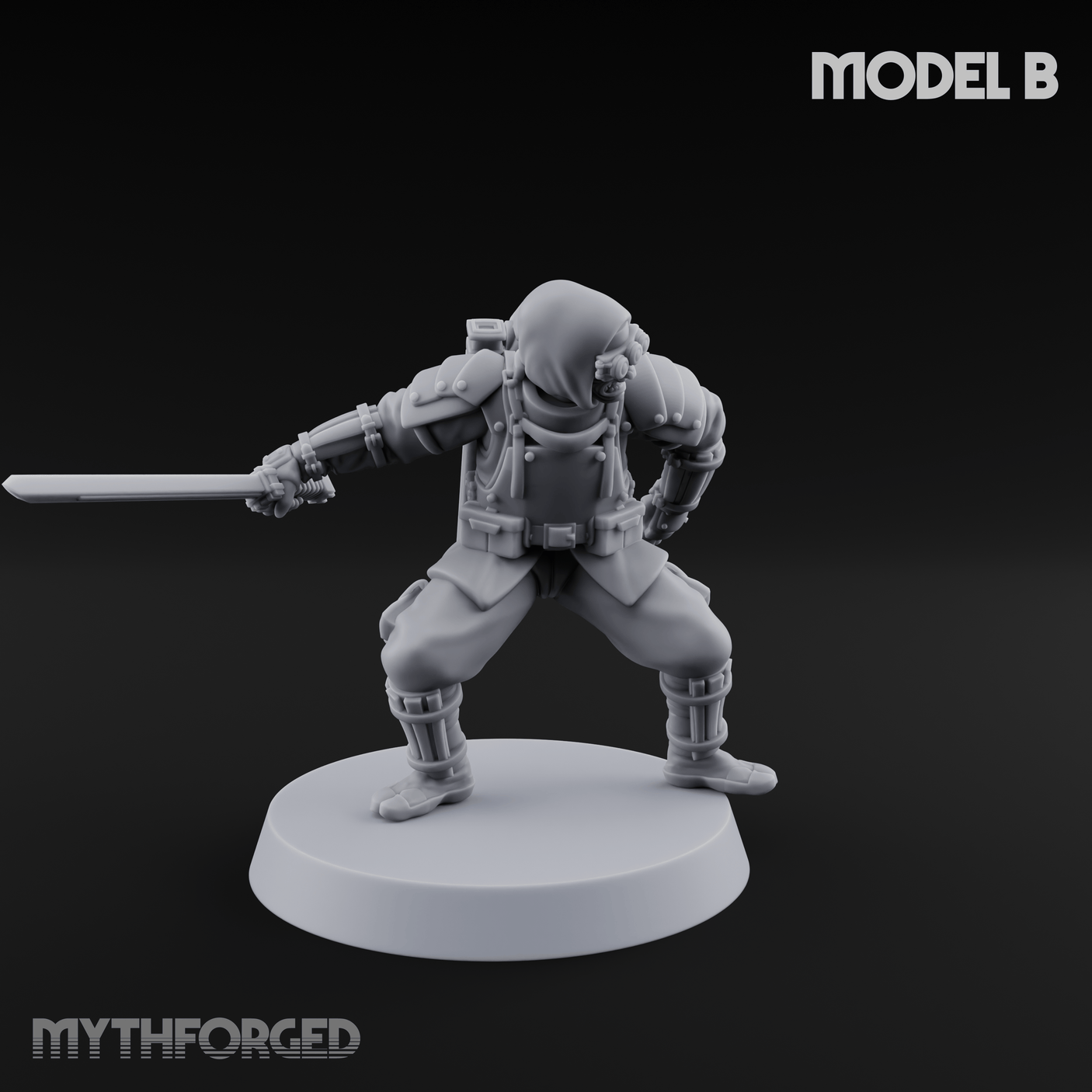 Weird War Japanese Ninja Soldiers B Miniature for Dungeons and Dragons, Pathfinder or other TTRPGs