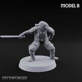 Weird War Japanese Ninja Soldiers B Miniature for Dungeons and Dragons, Pathfinder or other TTRPGs