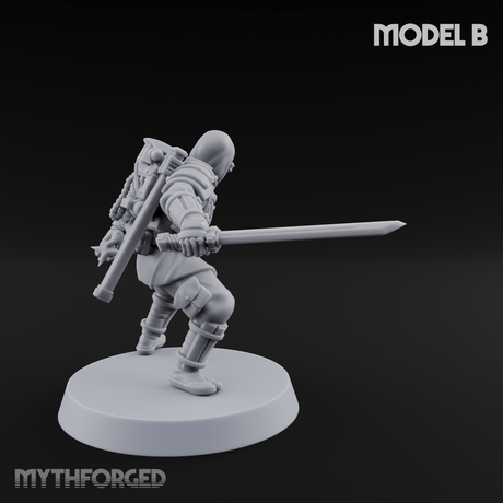 Weird War Japanese Ninja Soldiers B Miniature for Dungeons and Dragons, Pathfinder or other TTRPGs