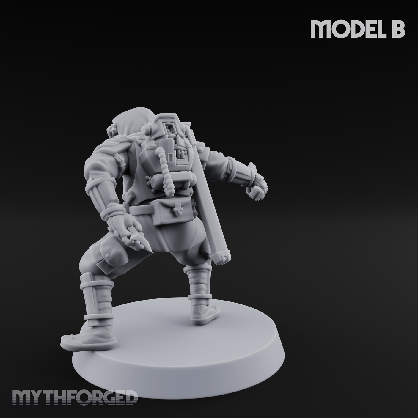 Weird War Japanese Ninja Soldiers B Miniature for Dungeons and Dragons, Pathfinder or other TTRPGs