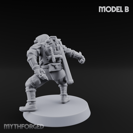 Weird War Japanese Ninja Soldiers B Miniature for Dungeons and Dragons, Pathfinder or other TTRPGs