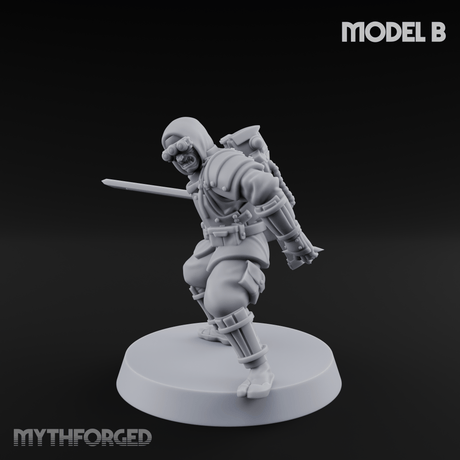 Weird War Japanese Ninja Soldiers B Miniature for Dungeons and Dragons, Pathfinder or other TTRPGs