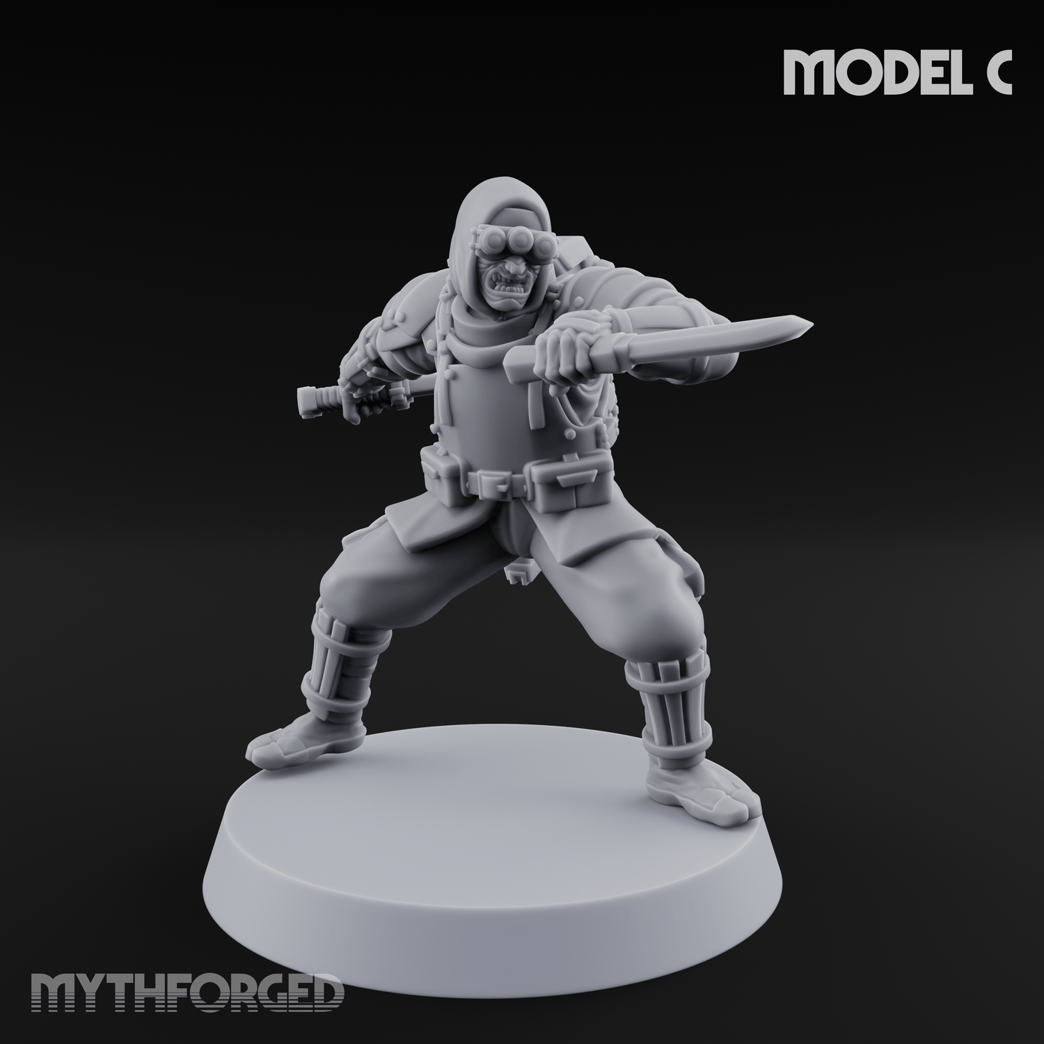 Weird War Japanese Ninja Soldiers C Miniature for Dungeons and Dragons, Pathfinder or other TTRPGs