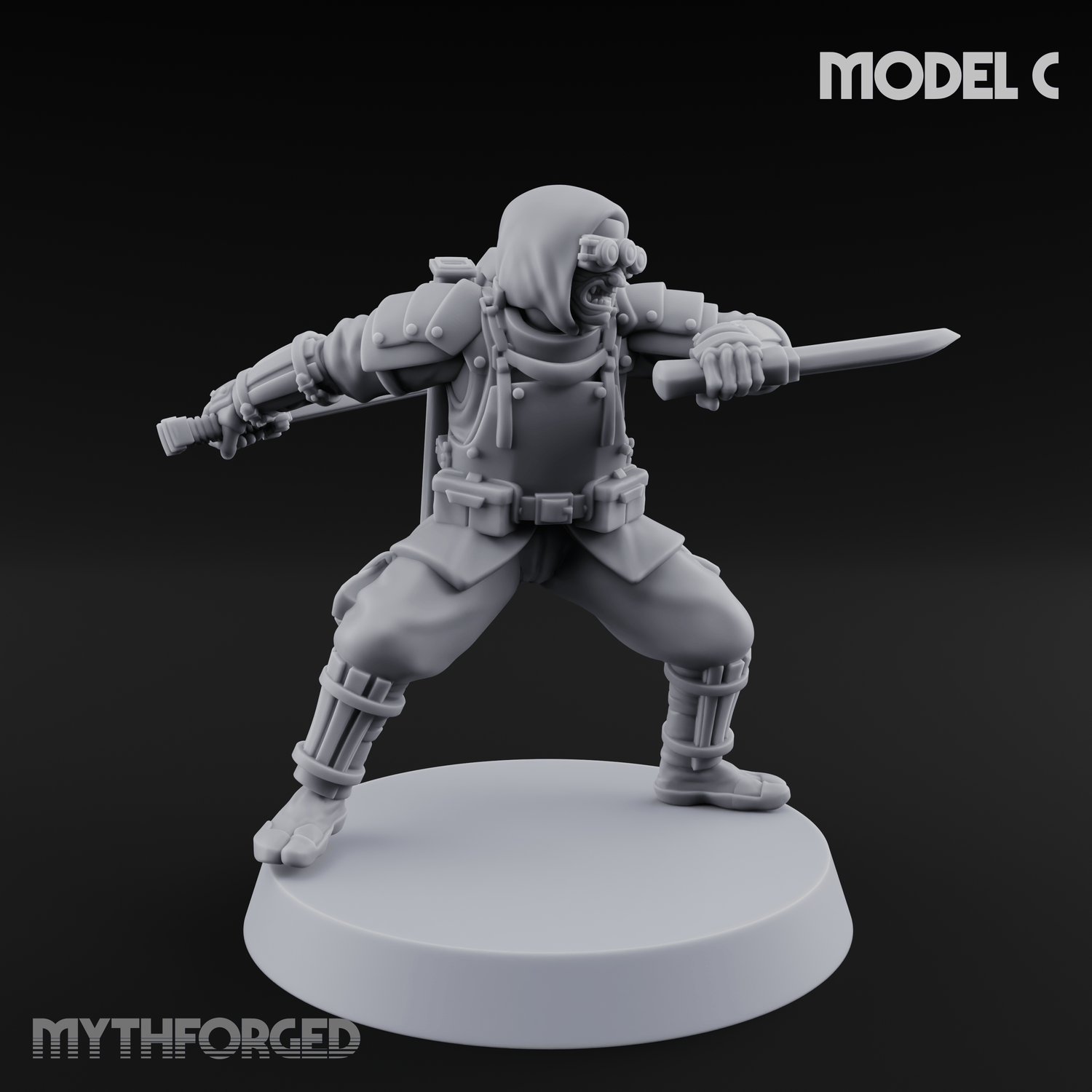 Weird War Japanese Ninja Soldiers C Miniature for Dungeons and Dragons, Pathfinder or other TTRPGs