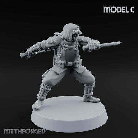 Weird War Japanese Ninja Soldiers C Miniature for Dungeons and Dragons, Pathfinder or other TTRPGs