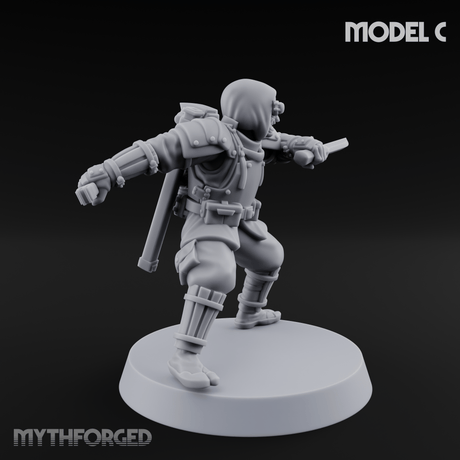 Weird War Japanese Ninja Soldiers C Miniature for Dungeons and Dragons, Pathfinder or other TTRPGs
