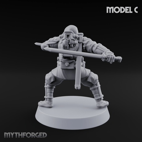 Weird War Japanese Ninja Soldiers C Miniature for Dungeons and Dragons, Pathfinder or other TTRPGs