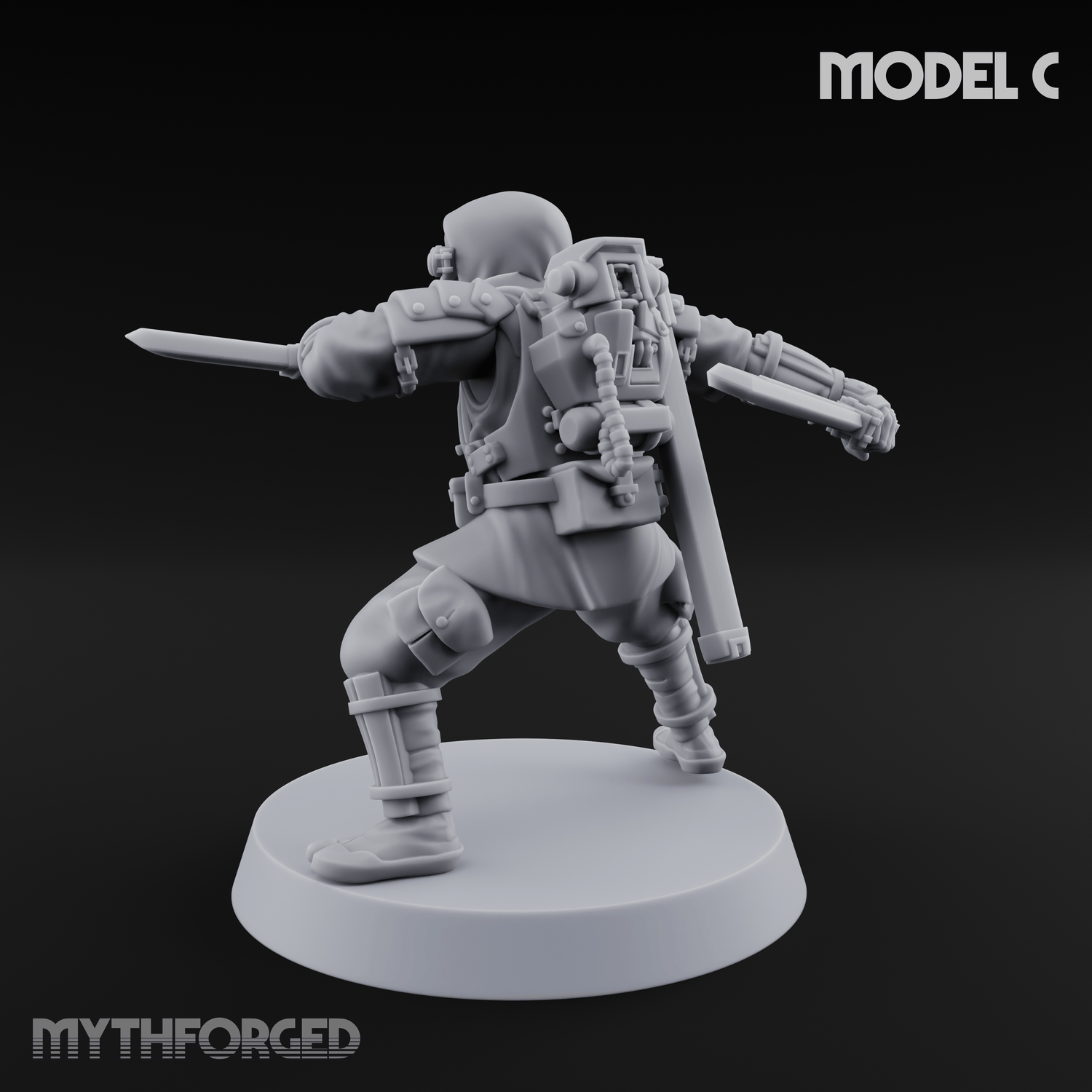 Weird War Japanese Ninja Soldiers C Miniature for Dungeons and Dragons, Pathfinder or other TTRPGs