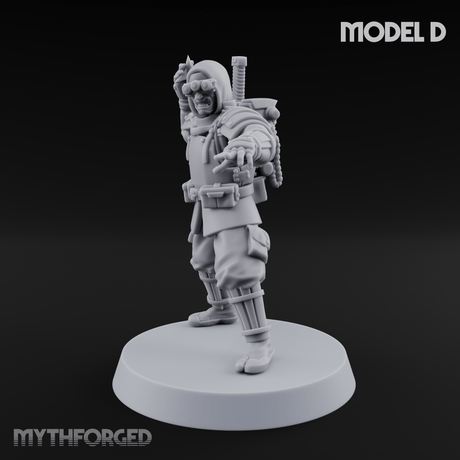 Weird War Japanese Ninja Soldiers D Miniature for Dungeons and Dragons, Pathfinder or other TTRPGs