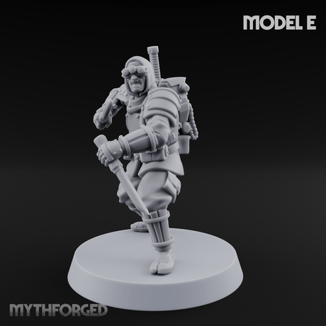 Weird War Japanese Ninja Soldiers Miniature for Dungeons and Dragons, Pathfinder or other TTRPGs