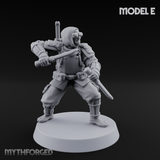 Weird War Japanese Ninja Soldiers E Miniature for Dungeons and Dragons, Pathfinder or other TTRPGs
