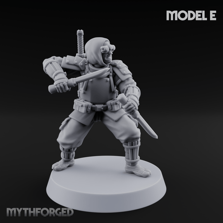 Weird War Japanese Ninja Soldiers E Miniature for Dungeons and Dragons, Pathfinder or other TTRPGs