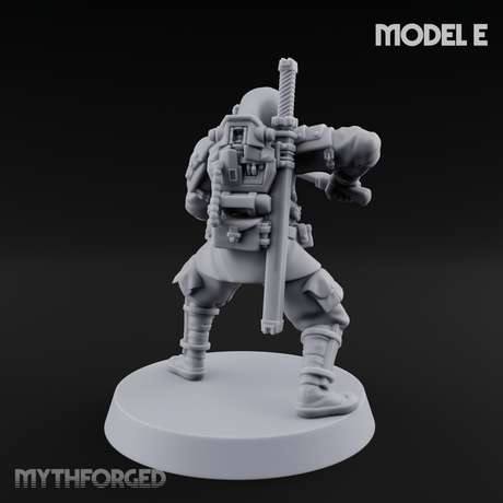 Weird War Japanese Ninja Soldiers E Miniature for Dungeons and Dragons, Pathfinder or other TTRPGs
