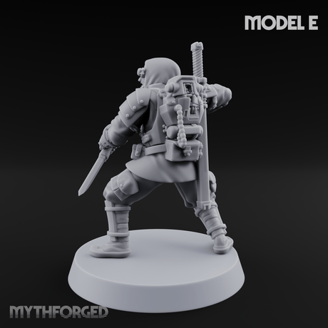 Weird War Japanese Ninja Soldiers E Miniature for Dungeons and Dragons, Pathfinder or other TTRPGs