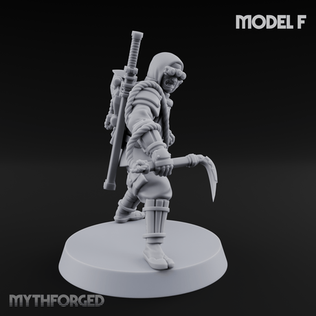 Weird War Japanese Ninja Soldiers Miniature for Dungeons and Dragons, Pathfinder or other TTRPGs