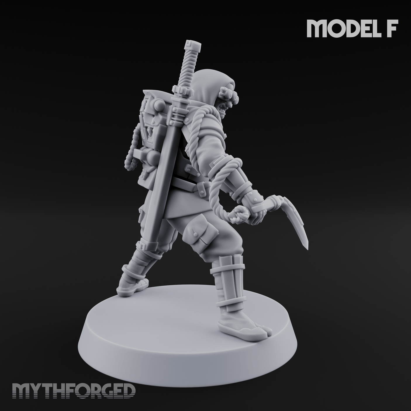 Weird War Japanese Ninja Soldiers Miniature for Dungeons and Dragons, Pathfinder or other TTRPGs