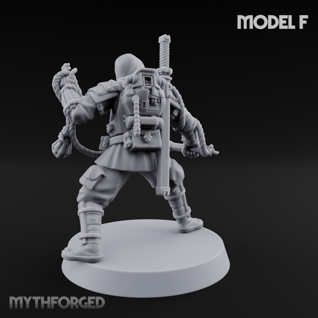 Weird War Japanese Ninja Soldiers F Miniature for Dungeons and Dragons, Pathfinder or other TTRPGs